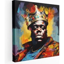 Popcas Notorious Big Kanvas Tablo - Kollaj Tarzı Duvar Sanatı - Görsel Kompozisyon