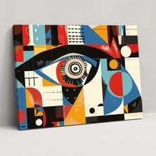 Popcas Pablo Picasso Duvar Dekorasyonu - Geometrik Şekiller ile Kanvas Tablo