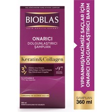 Bioblas Keratin & Kolajen Onarıcı Dolgunlaştırıcı Saç Bakım Şampuanı 360 Ml İnce ve Yıpranmış Saçlar