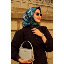 Buz Mavisi Kare Bombe Görünümlü Omuz Çantası