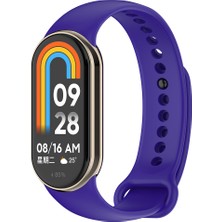 Mobicas Xiaomi Mi Band 9 Uyumlu Klasik Silikon Kordon Mor