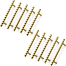 Alteta 10 Adet Gold Altın 160 mm Metal Mobilya Kulp Mutfak Çekmece Dolap Dolabı Kapak Kulpları Kulbu