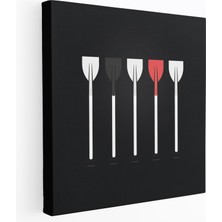 Popcas Pink Floyd Minimalist Çekiç Duvar Sanatı - Kanvas Tablo Ev Dekorasyonu