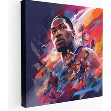 Popcas Nba Kanvas Tablo - Dinamik Nba Efsaneleri ve Yıldızlar - Nba Dijital Sanat Spor Dekorasyon Nba Efsaneleri