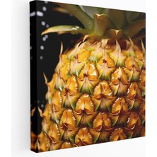 Popcas Doku Desenli Ananas Kanvas Tablo - Ananas Şıklık Doku Yapısı Duvar Sanatı
