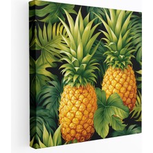 Popcas Ananas Duvar Dekorasyonu - Tropikal Keyif - Ev Dekorasyonu Kanvas Duvar Sanatı
