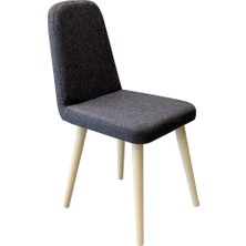 Rabi Mobilya Miora Mini Sandalye Krem Antrasit 2'li Set