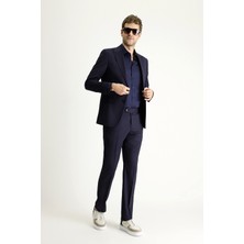 Kiğılı 6 Drop Regular Fit Standart Kesim Yünlü Çizgili Takım Elbise
