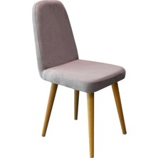 Rabi Mobilya Miora Mini Sandalye Karina Meşe Gri 2'li Set