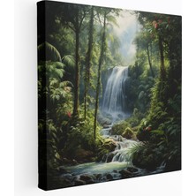 Popcas Dünyanın En Güzel Manzaraları - Muhteşem Şelale Kanvas Tablo - Dünyanın En Güzel Manzaraları Duvar Dekorasyonu Büyüklük Kanvas Duvar Sanatı
