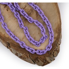 Mor Plastik Zincir Geçmeli Çanta ve Aksesuar Zinciri