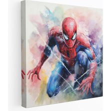 Popcas Spiderman Kanvas Tablo - Kahraman Pozu Rüya Gibi ve Pastel Renkler