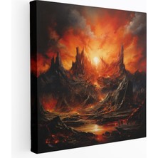 Popcas Yüzüklerin Efendisi Kanvas Tablo - Alevli Derinlikler Mordor Dağı - Yüzüklerin Efendisi Alevli Derinlikler Mordor Dağı Kanvas Tablo Kanvas Duvar Sanatı