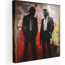 Popcas Pulp Fiction Kanvas Tablo - Jules Winnfield Siluetli Duvar Sanatı