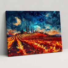 Popcas Kırmızı Bağ Vincent Van Gogh Duvar Sanatı - Vincent Van Gogh Duvar Sanatı Kanvas Tablo Duvar Dekorasyonu