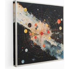 Popcas Yıldız Haritası Duvar Sanatı - Kozmik Parçalar Kanvas Soyut Koleksiyon