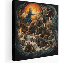 Popcas Yüzüklerin Efendisi Duvar Sanatı - Yüzük Kardeşliği - Yüzüklerin Efendisi Duvar Sanatı Kanvas Tablo Yüzük Kardeşliği