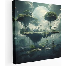 Popcas Dünyanın En Güzel Manzaraları - Mistik Orman Kanvas Tablosu - Dünyanın En Güzel Manzaraları Duvar Dekorasyonu Duvar Sanatı