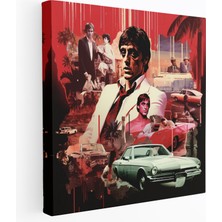 Popcas Scarface Film Tutkunları Için Kolaj Duvar Sanatı