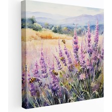Popcas Dünyanın En Güzel Manzaraları - Lavanta Tarlası Kanvas Tablo - Duvar Sanatı Dünyanın En Güzel Manzaraları Vızıldayan Arılar