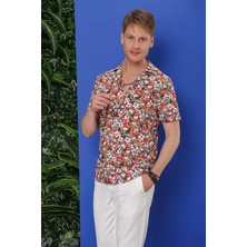 G 1537 Slim Fit Kahve Klasik Gömlek