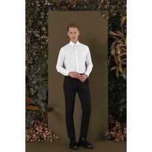 Gk 703 Slim Fit Beyaz Klasik Gömlek