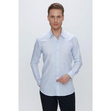 Gk 674 Slim Fit Açık Mavi Klasik Gömlek