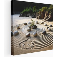 Popcas Zen Kaya Bahçesi Duvar Sanatı - Kanvas Tablo