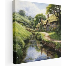 Popcas Yüzüklerin Efendisi Duvar Sanatı - Hobbitler Köyü - Yüzüklerin Efendisi Kanvas Tablo Duvar Dekorasyonu