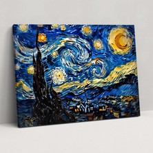 Popcas Vincent Van Gogh Yıldızlı Gece Kanvas Tablo - Ev Dekorasyonu Için Vincent Van Gogh Kanvas Duvar Sanatı
