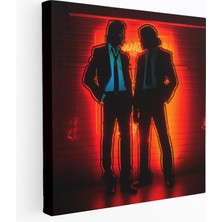 Popcas Pulp Fiction Siluet Kanvas Tablo - Ev Dekorasyonu