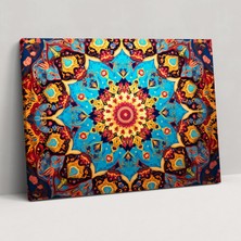 Popcas Türk Halı Desenli Kaleydoskop Kanvas Tablo - Türk Halı Deseni