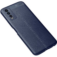 Vivo Y20 Kılıf Deri Görünümlü Esnek Kırılmaz Şık Lüks Niss Silikon Kapak