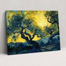 Popcas Zeytin Ağaçları Vincent Van Gogh Duvar Dekorasyonu - Vincent Van Gogh Zeytin Ağaçları Kanvas Ev Dekorasyonu