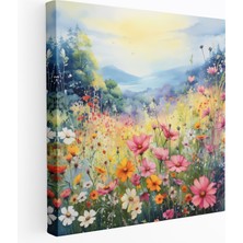 Popcas Vahşi Çiçekler Kanvas Tablo - Çiçek Tarlası - Ev Dekorasyonu