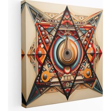Popcas Rolling Stones Kanvas Tablo - Geometrik Soyut Duvar Sanatı - Rolling Stones Detaylı Desenler Geometrik Soyut Ev Dekorasyonu
