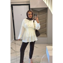 Kadın Sarı Korsaj Detay Gömlek