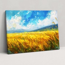 Popcas Canlı Buğday Tarlaları Van Gogh Duvar Sanatı - Vincent Van Gogh Ev Dekorasyonu Duvar Sanatı