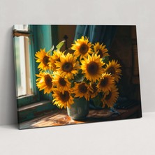 Popcas Van Gogh Ayçiçekleri Duvar Dekoru - Kanvas Tablo