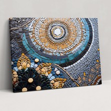 Popcas Geometrik Zen Bahçesi Duvar Sanatı - Zen Bahçesi Duvar Sanatı Kanvas Tablo Duvar Dekorasyonu