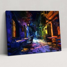 Popcas Vincent Van Gogh Kafe Terası Kanvas Tablo - Vincent Van Gogh Kanvas Duvar Sanatı