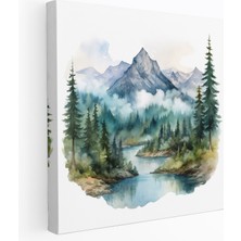 Popcas Yüzüklerin Efendisi Kanvas Tablo - Dağ Manzaralı Duvar Sanatı - Yüzüklerin Efendisi Kanvas Dağ Manzarası  Orman