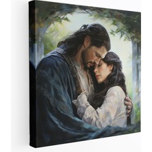 Popcas Yüzüklerin Efendisi Duvar Sanatı - Aragorn ve Arwen - Yüzüklerin Efendisi Duvar Dekorasyonu Ev Dekorasyonu Duvar Sanatı