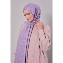 Lila Geometrik Desen Grazia Şal