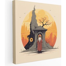 Popcas Yüzüklerin Efendisi Kanvas Tablo - Gandalf Çantasında - Yüzüklerin Efendisi Duvar Dekorasyonu Kanvas Duvar Sanatı Ev Dekorasyonu