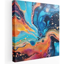 Popcas Dünyanın En Güzel Manzaraları - Renkli Yansımalar Kanvas Tablo - Dünyanın En Güzel Manzaraları Duvar Dekorasyonu Huzurlu Göl Akrilik Dökme