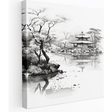 Popcas Dünyanın En Güzel Manzaraları - Japon Bahçesi Minimalist Kanvas Tablo - Dünyanın En Güzel Manzaraları Kanvas Huzurlu Atmosfer Kanvas Tablo