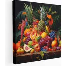Popcas Tropikal Meyveler Tablo Sanatı - Tropikal Kanvas Tablo Duvar Sanatı