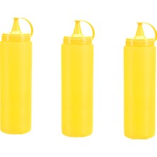 Mayonez Sos Şişesi - 1000ML Dev Boy Sarı 3 Adet