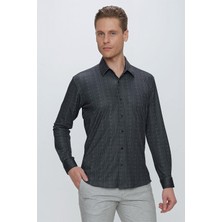 G 1525 Slim Fit Siyah Spor Gömlek